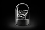 Кутия за самонавиващи се часовници Bernard Favre PLANET DOUBLE-AXIS SILVER RINGS & GENUINE GRAIN LEATHER BASE